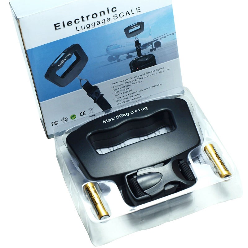 Horizon 50kg /110 LB x 10g Digital Travel Luggage Scale Hanging Scale with Strap - Image 2